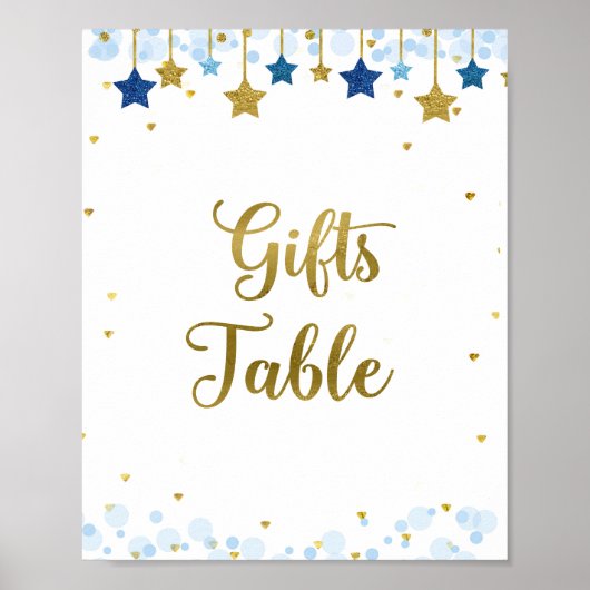 Twinkle Twinkle Waterverf Gifts Table Sign Poster (Voorkant)