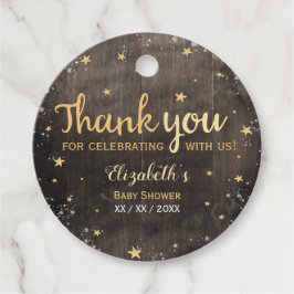 Twinkle twinkle waterverf unisex babydouche bedankjes labels