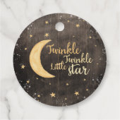 Twinkle twinkle waterverf unisex babydouche bedankjes labels (Achterkant)