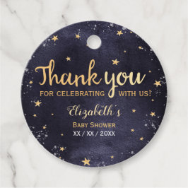 Twinkle twinkle waterverf unisex babydouche bedankjes labels