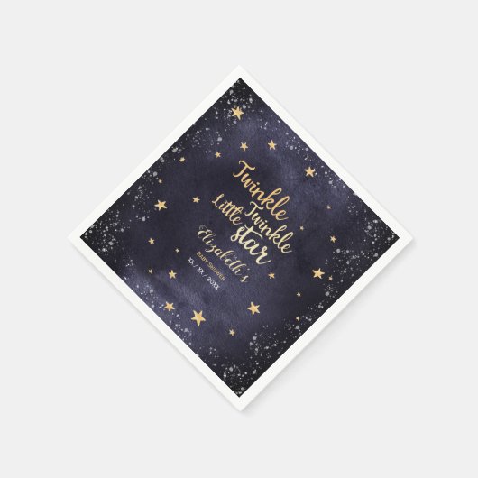 Twinkle twinkle waterverf unisex babydouche servet (Hoek)