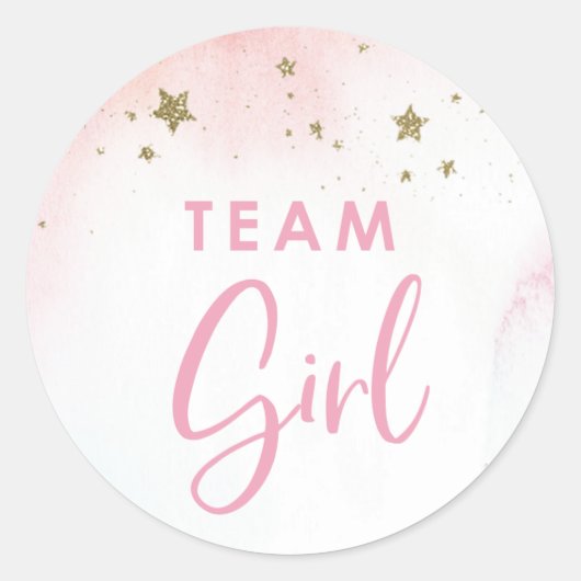 Twinkle Twinkler Gender onthaal Stickers Team Girl (Voorkant)