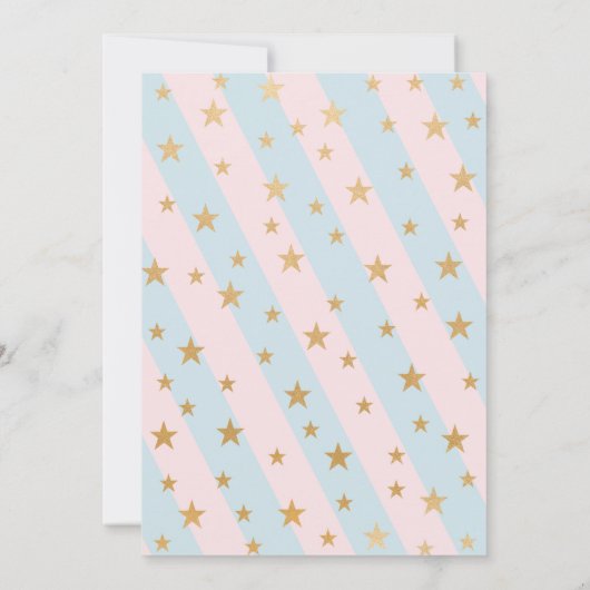 Twinkle Twins Baby Sprinkle, jongen en meisje twee Kaart (Achterkant)