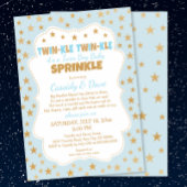 Twinkle Twins Baby Sprinkle, Twin Boys baby shower Kaart