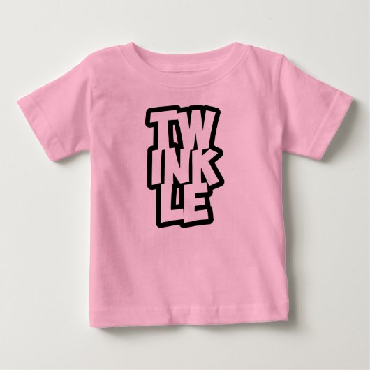 TWINKLE typografie baby t-shirt (Voorkant)