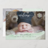 Twinkled twinkled kleine sterren geboorte Dank u Kaart (Voorkant / Achterkant)