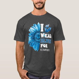 TwinkleHeart Sunflower I Draag Blue for As Awarene T-shirt