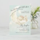 "Twinkles" "Bunny Sweet Dreams | Blauwgroen luchtr Kaart (Staand voorkant)