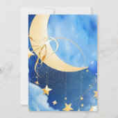 Twinkling Celestial Baby shower Kaart (Achterkant)