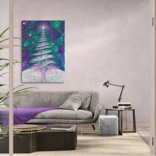 Twinkling Kerstboom Canvas Afdruk