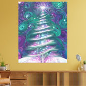 Twinkling Kerstboom Canvas Afdruk (Insitu (Woonkamer))