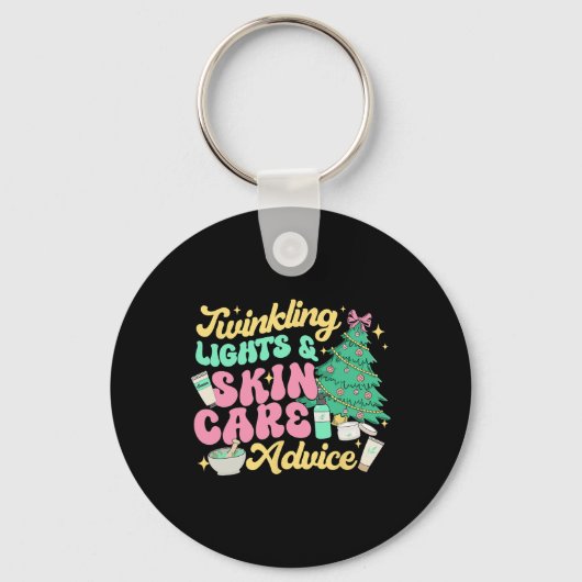 Twinkling Lights & amp; huidverzorging advies Sleutelhanger (Voorkant)