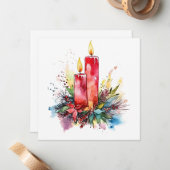 "Twinkling Lights: betoverend kerstdecor Notitiekaartje (Voorkant / Achterkant in situ)