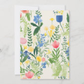 Twinkling Lights Blue Floral Garden Vrijgezellenfe Kaart (Achterkant)