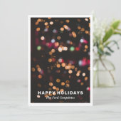 Twinkling Lights Gold Company Vakantie Kaart (Staand voorkant)