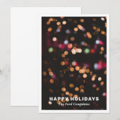 Twinkling Lights Gold Company Vakantie Kaart (Voorkant / Achterkant)