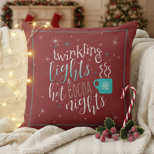 Twinkling Lights Hot Cocoa Nights ID593 Kussen