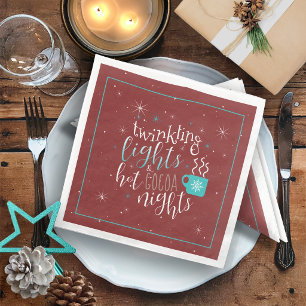 Twinkling Lights Hot Cocoa Nights ID593 Servet
