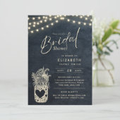 Twinkling Lights | Rustieke schuur Woodland bruilo Kaart (Staand voorkant)