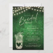 Twinkling Lights | Rustieke schuur Woodland bruilo Kaart (Voorkant)