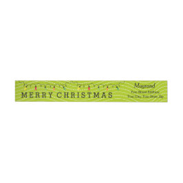 Twinkling Lights Vakantie Wraparound Label