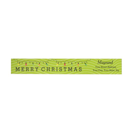 Twinkling Lights Vakantie Wraparound Label (Individueel)