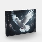 Twinkling Lights Witte Vredesduif Fotoblokken (Links)