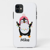 Twinkling Pinguïn met Kerstmis Lichten Case-Mate iPhone Case (Achterkant)