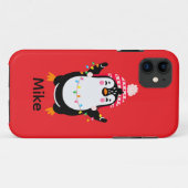 Twinkling Pinguïn met Kerstmis Lichten Case-Mate iPhone Case (Achterkant (horizontaal))
