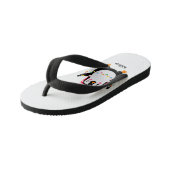 Twinkling Pinguïn met Kerstmis Lichten Kinder Teenslippers (Schuin)