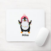 Twinkling Pinguïn met Kerstmis Lichten Muismat (Met muis)