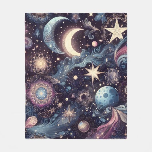 Twinkling Stardust Fleece Deken (Voorkant)