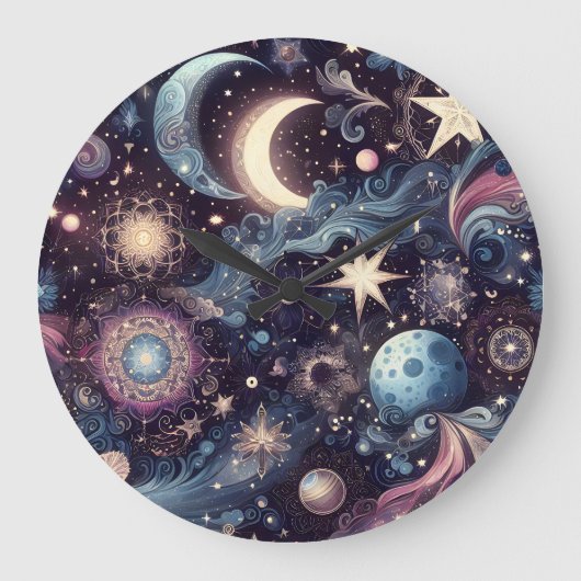 Twinkling Stardust Grote Klok (Voorkant)