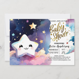 Twinkling Stardust Soiree Baby shower Kaart