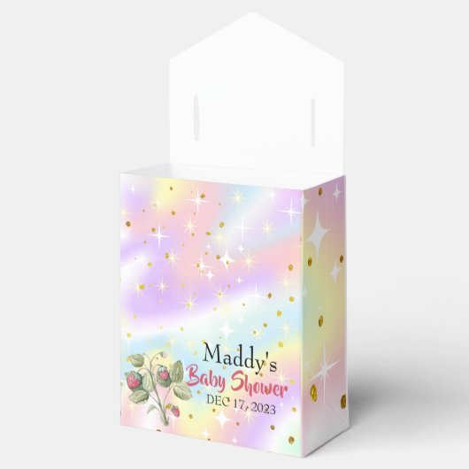 Twinkling Stars Aardbeien Dank u Baby shower Bedankdoosjes (Geopend)