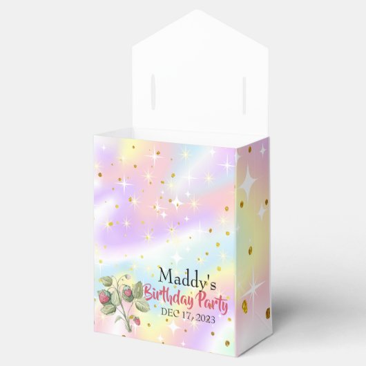 Twinkling Stars Aardbeien geschenkdoos Bedankdoosjes (Geopend)