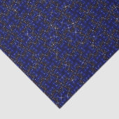 Twinkling Stars Marine Blauw Weefsel Papier (Detail)