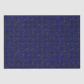 Twinkling Stars Marine Blauw Weefsel Papier (Voorkant)