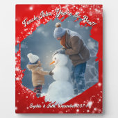 Twinkling Stars Red Brushstroke Foto Lijst Fotoplaat (Voorkant)