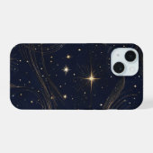 Twinkling sterren iPhone 15 case (Achterkant horizontaal)