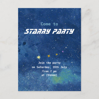 Twinkling sterrenhemel illustratie briefkaart