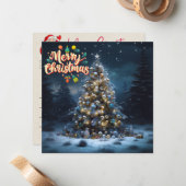 Twinkling Traditions Christmas Kaart Notitiekaartje (Voorkant / Achterkant in situ)