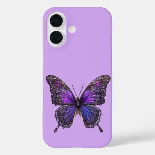 Twinkling Wings: Paarse Sparkle Butterfly Case-Mate iPhone Case (Achterkant)