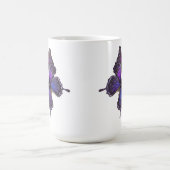 Twinkling Wings: Paarse Sparkle Butterfly Koffiemok (Center)