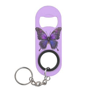 Twinkling Wings: Paarse Sparkle Butterfly Mini Flessenopener