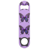 Twinkling Wings: Paarse Sparkle Butterfly Speed Flessenopener (Voorkant)