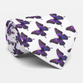 Twinkling Wings: Paarse Sparkle Butterfly Stropdas (Opgerold)