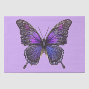 Twinkling Wings: Paarse Sparkle Butterfly Tissuepapier