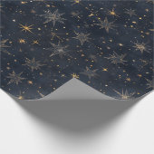 Twinkling Zilver & Gouden Sterren Wrapping Papier (Hoek)