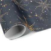 Twinkling Zilver & Gouden Sterren Wrapping Papier (Rol Hoek)